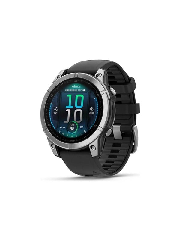 Garmin fÄnix E - stainless steel - sport watch with band - black - 16 GB